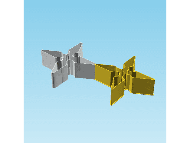 Shuriken 002C, nestable box (v2) 3d model