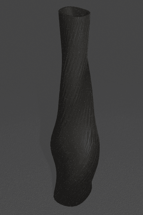 vase, tall and slightly twisted 3d model