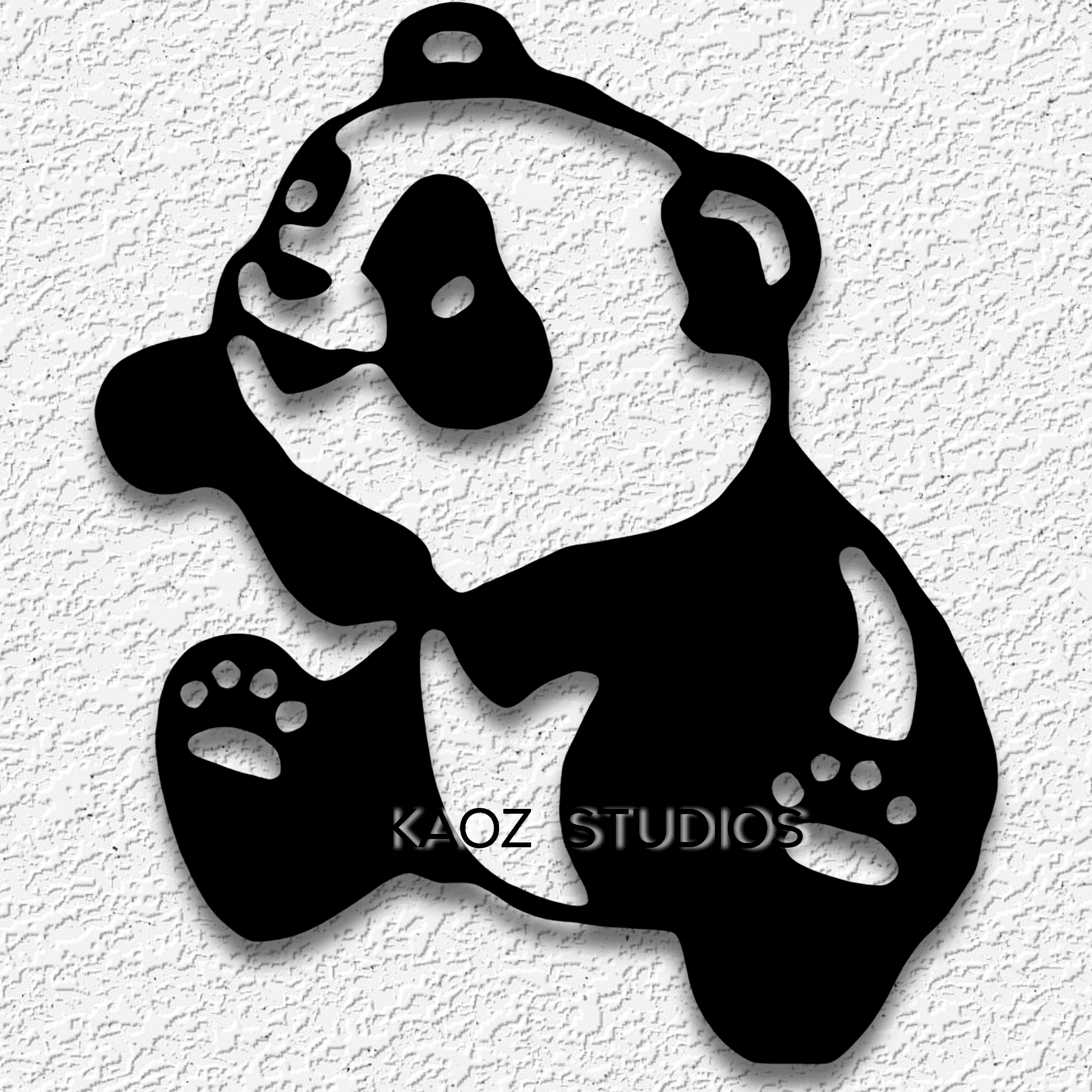 baby panda wall art pandabear wall decor bear cub decoration 3d model