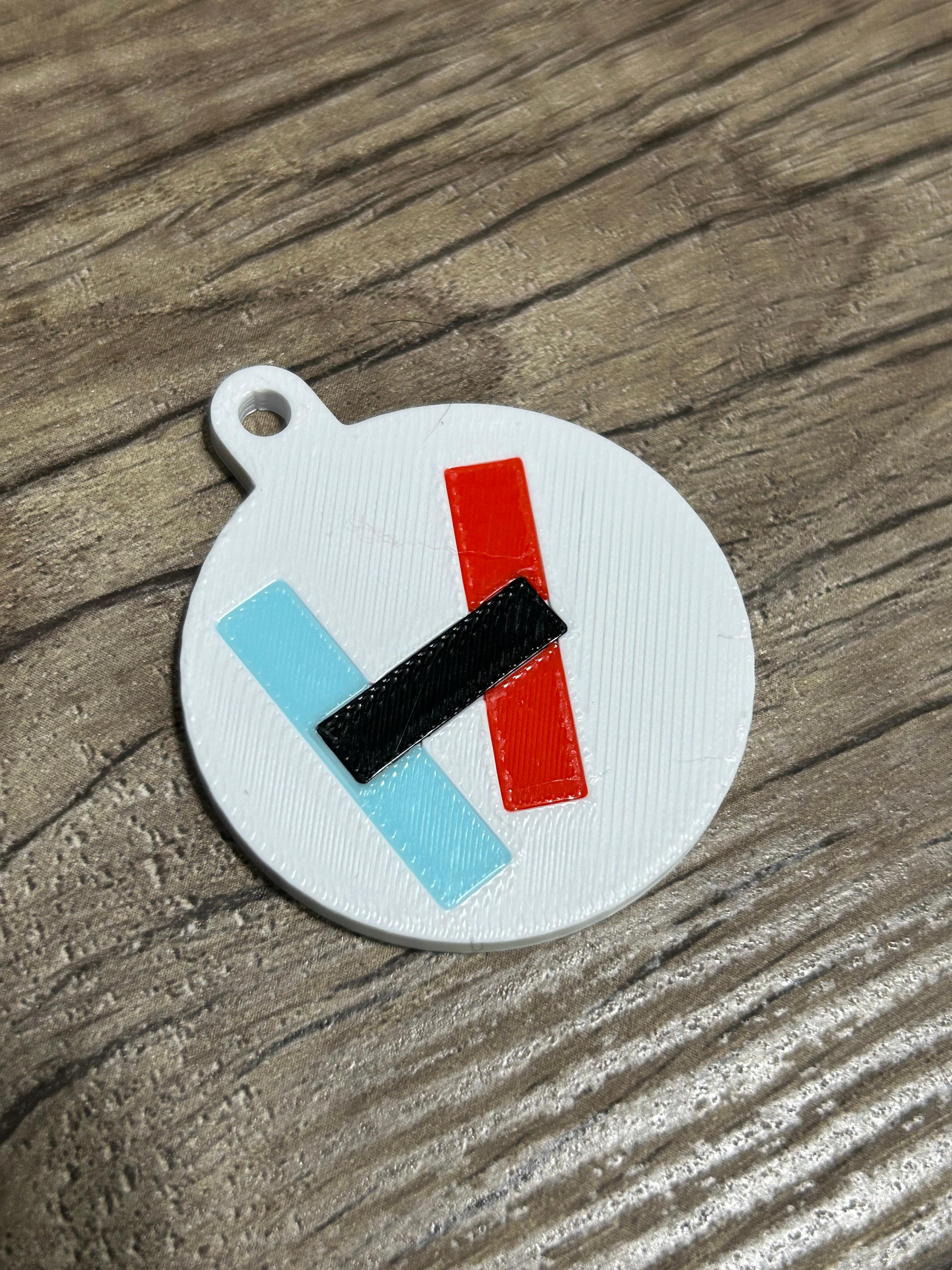 Twenty One Pilots Logo Keychain Retro (2011) 3d model