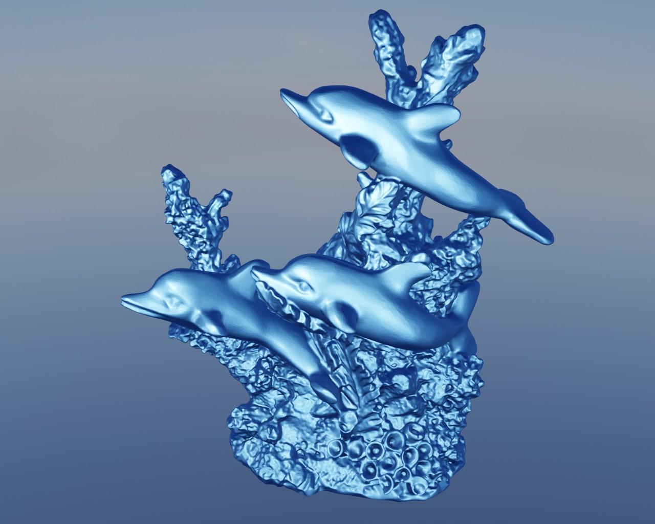 Dolphin Coral 1 3d model
