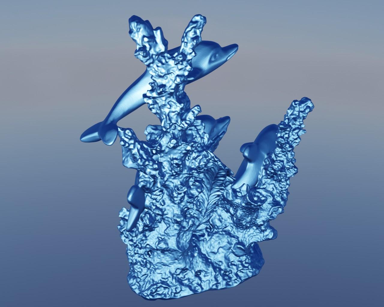 Dolphin Coral 1 3d model