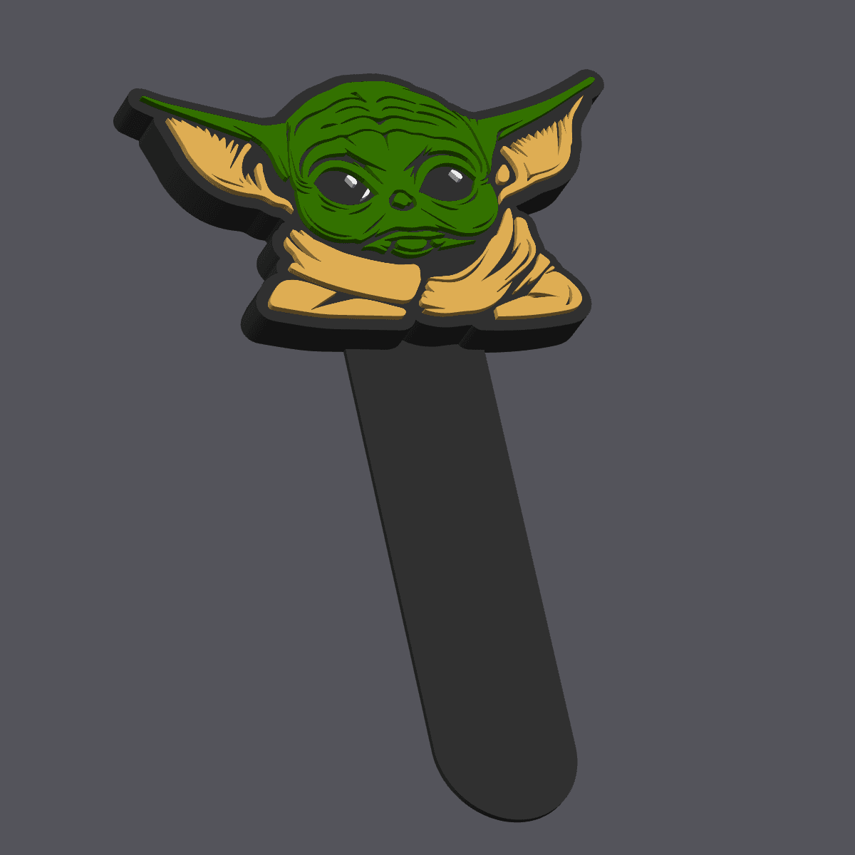 Baby Yoda 3D Bookmark 3d model