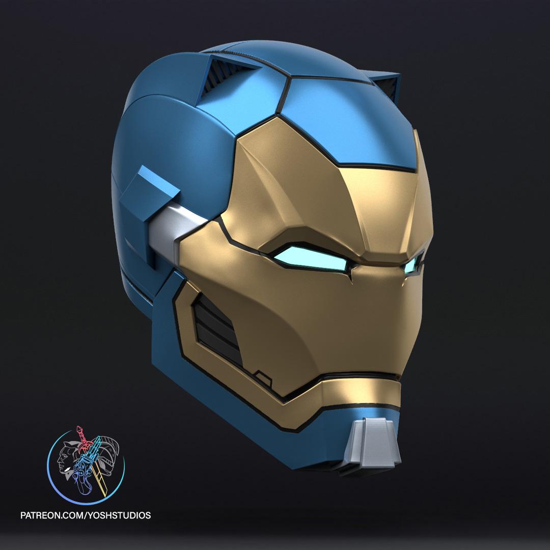 Water Iron Man Helmet 3D Print File STL 3d model