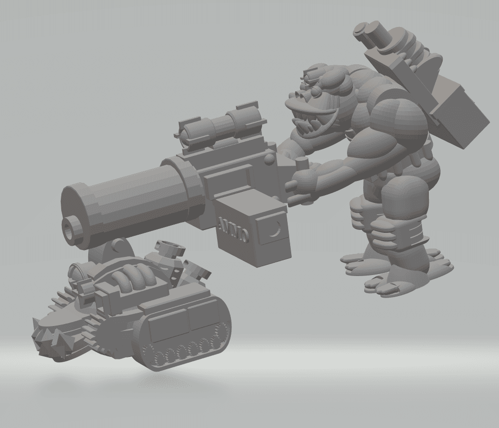 FHW: Zorblin Heavy cannon with Mek Gerb 3d model