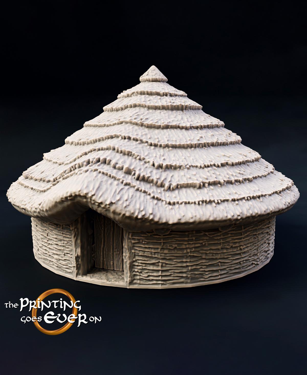 Primitive Village - 4 Iron Age Hut Designs 3d model