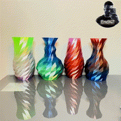 Low Poly Vase Set - 4 Designs 3d model