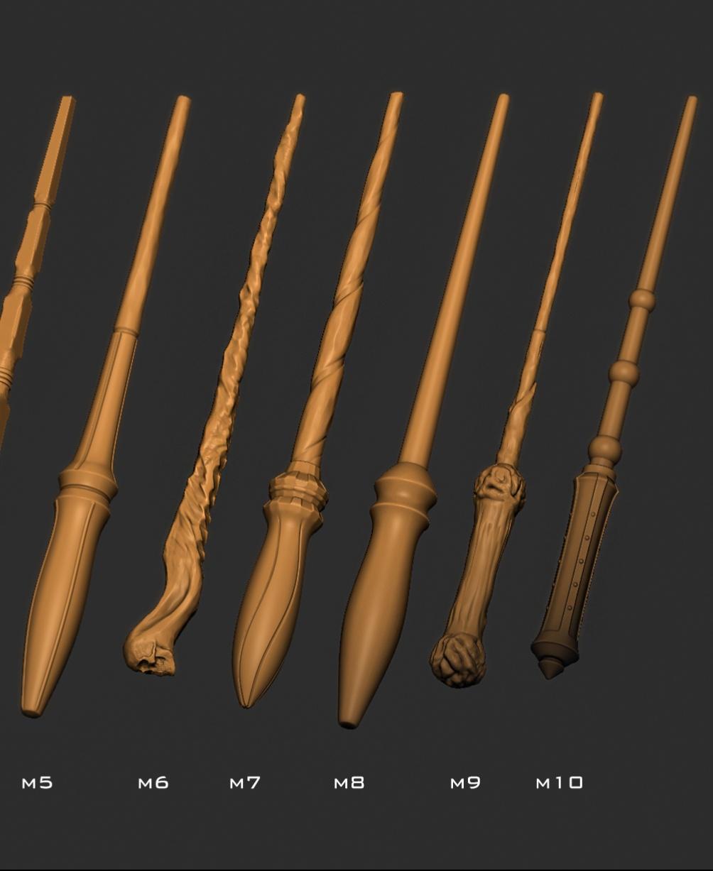 Custom wand set 3d model