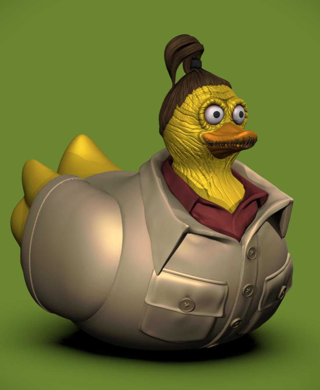 Harry the Hunter Ducky (Beetlejuice Shrunken Head) +BambuAMS Colored Files 3d model