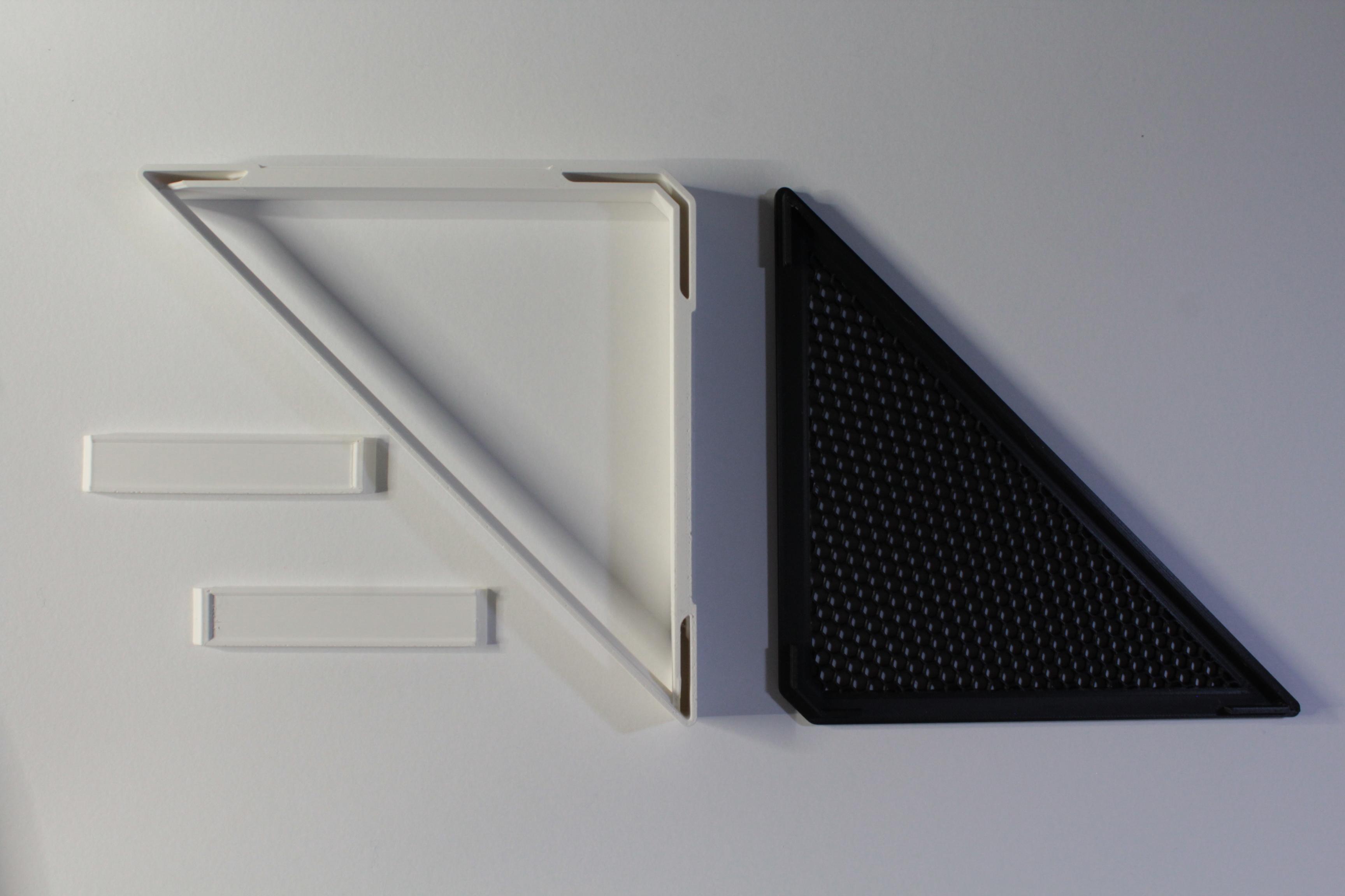 Corner shelf with mounting cleats 3d model