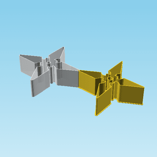Shuriken 002B, nestable box (v2) 3d model