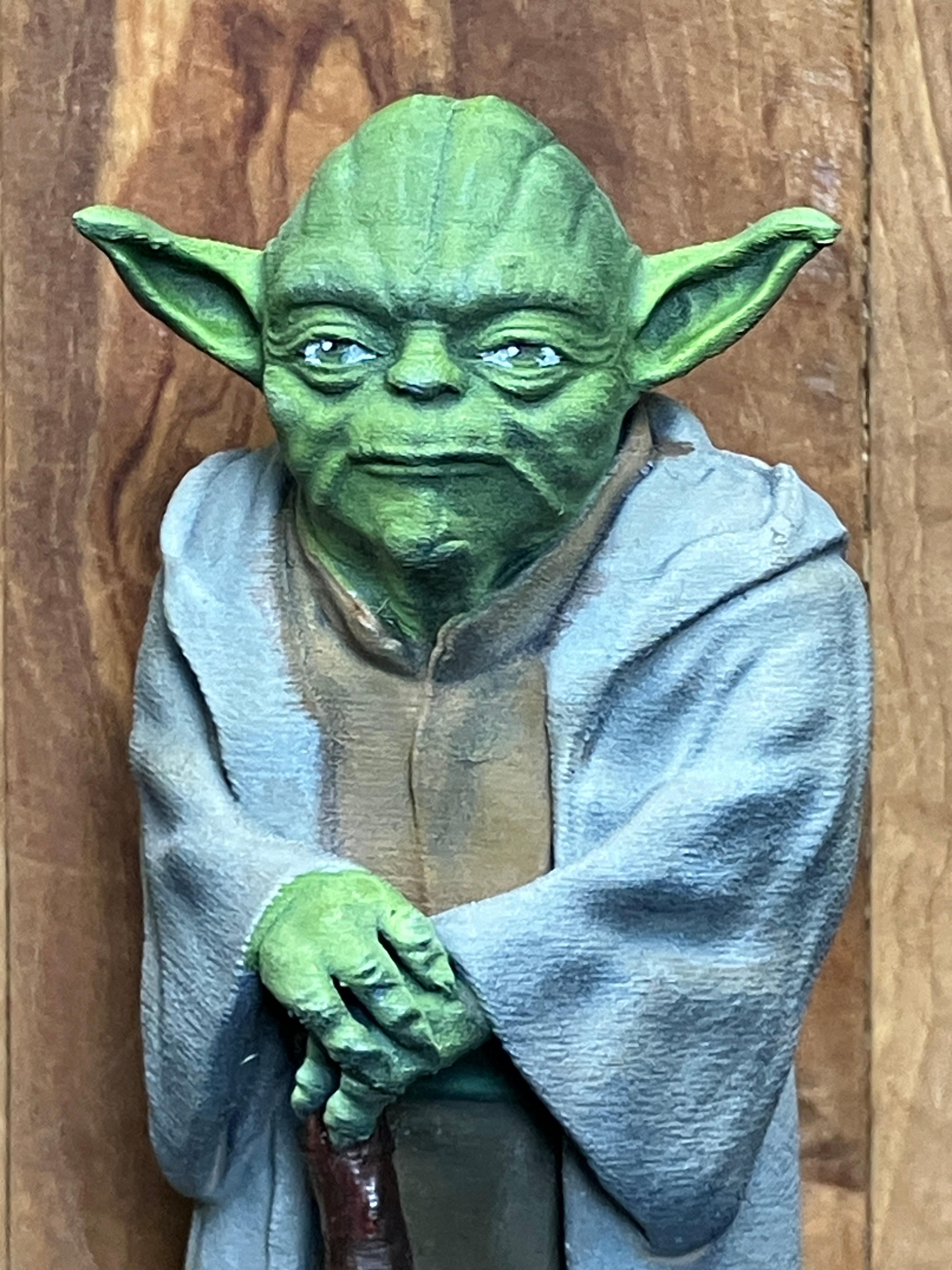 Master Yoda figure - Single Color Print -Acrylic Color Finish - 3d model