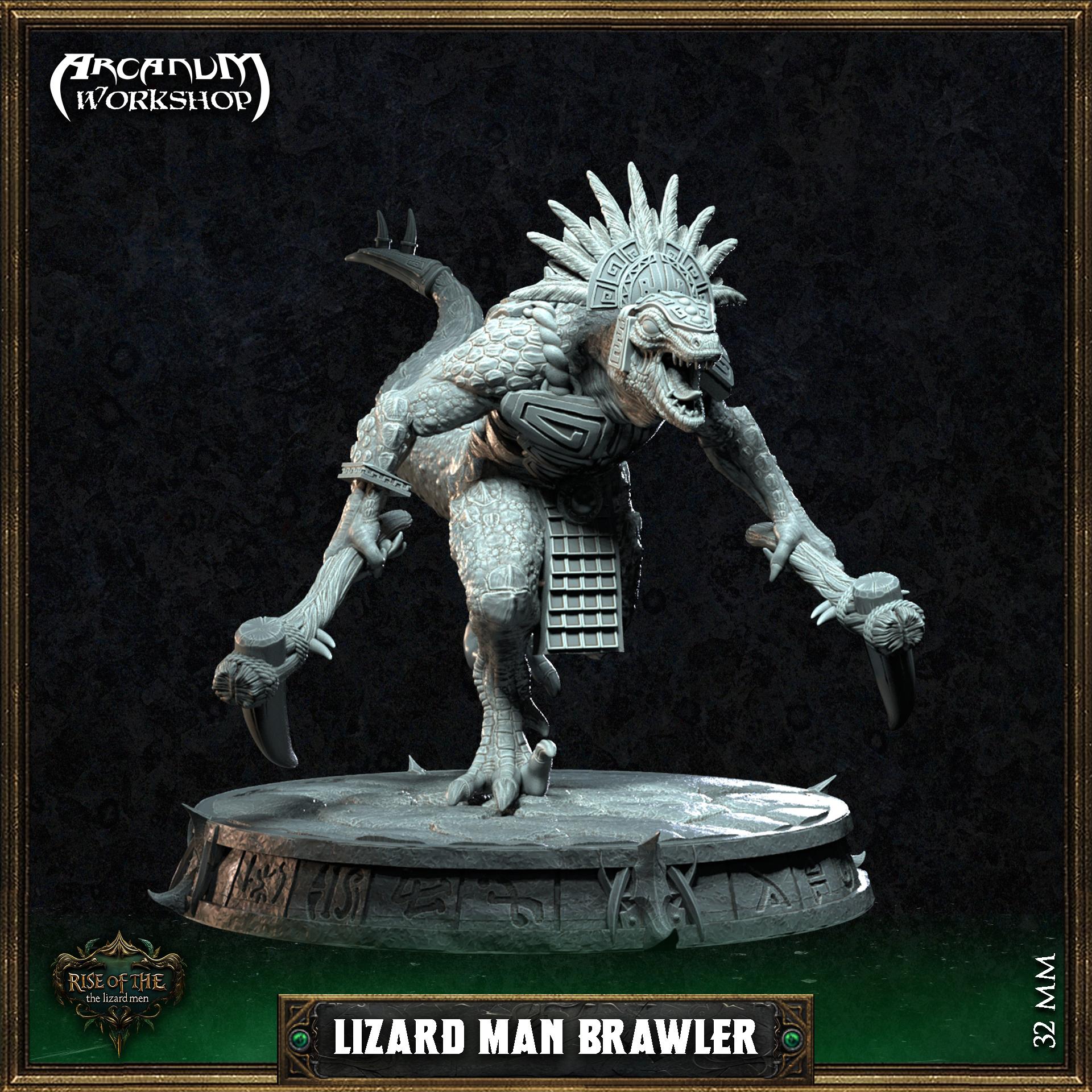 Lizards Men Brawler 32mm 3d model