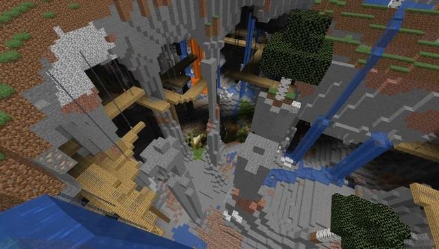Minecraft Mineshaft Lush Cave 3d model