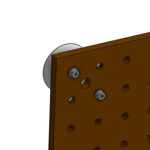 Spacer for Wall Mounted Pegboard 3d model