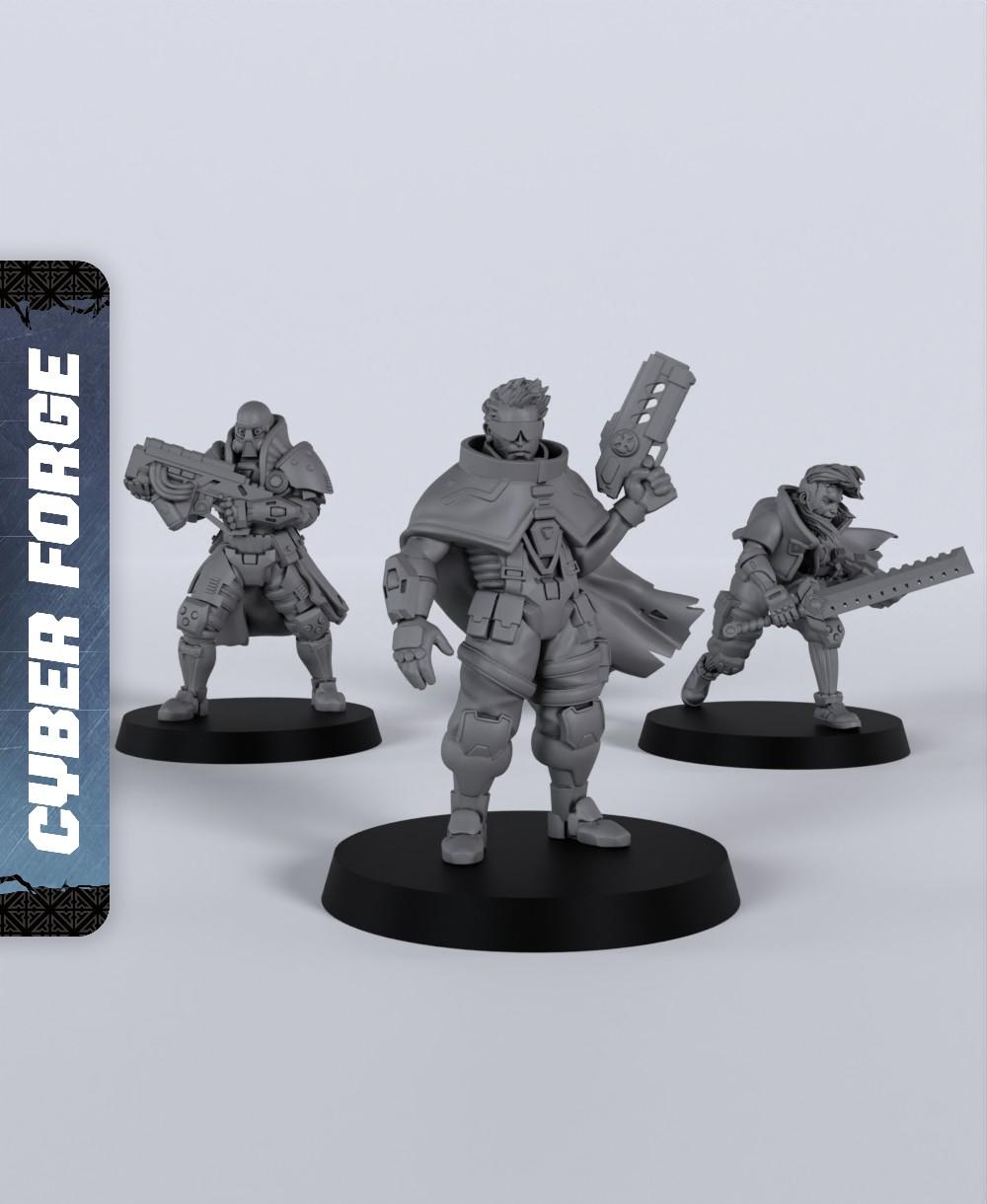 FPFH Heroes - With Free Cyberpunk Warhammer - 40k Sci-Fi Gift Ideas for RPG and Wargamers 3d model