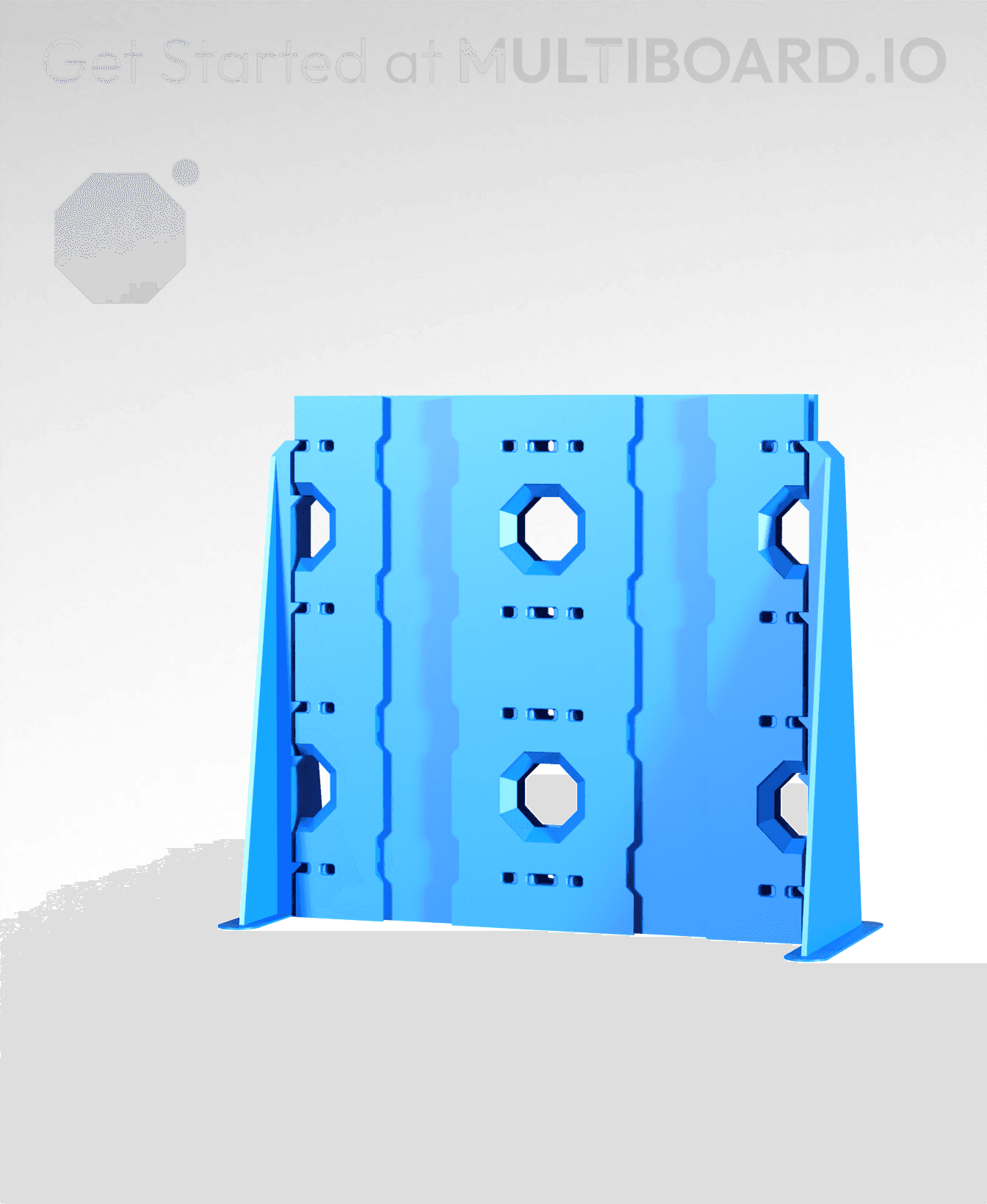 2x2 - 2x Stack - Single-Sided Multipoint Plate 3d model