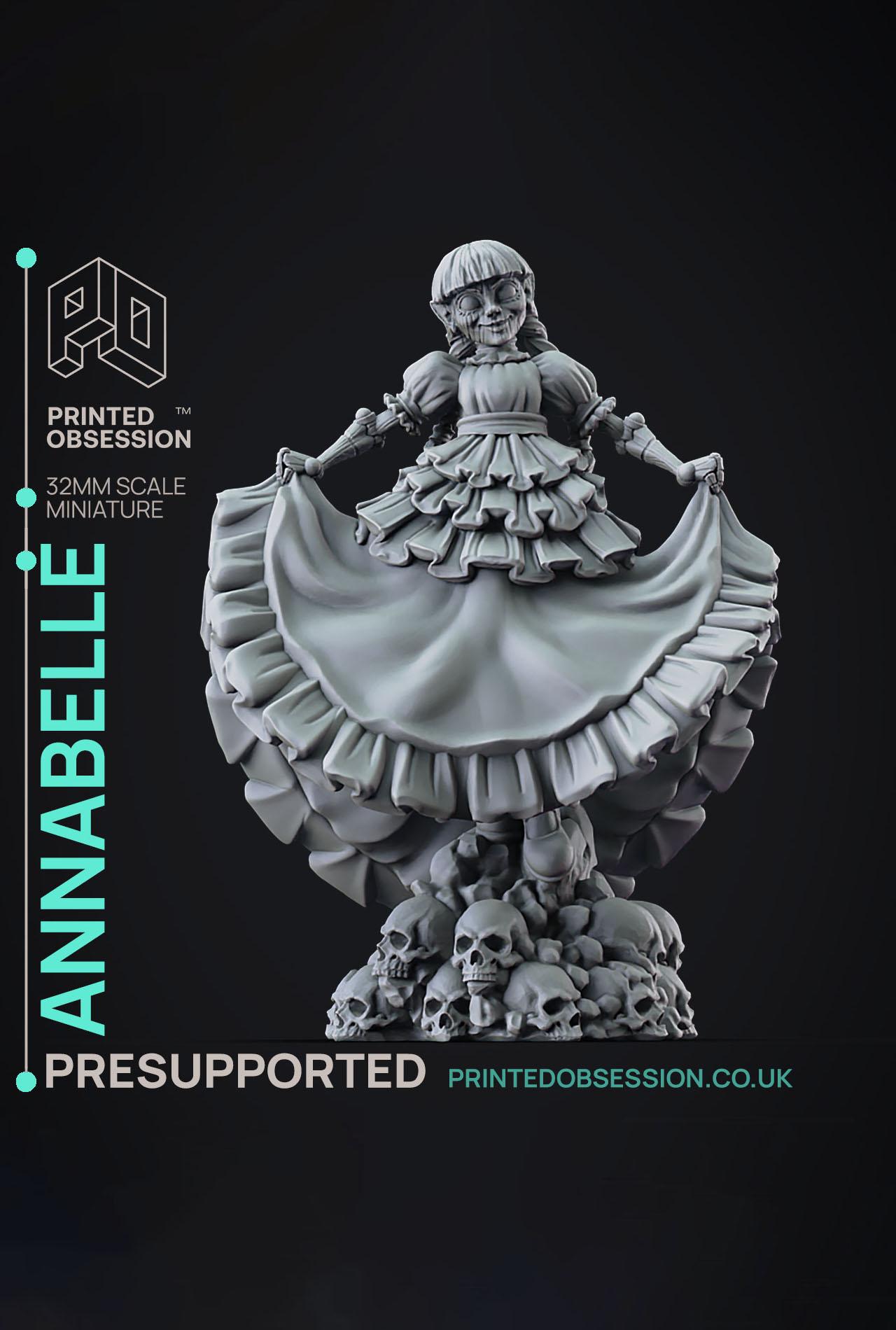 Annabelle - Puppet Masters Apprentice - PRESUPPORTED - Illustrated and Stats - 32mm scale			 3d model