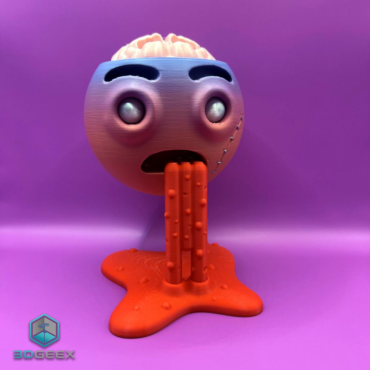 Zombie Emoji Pencil Holder 3d model