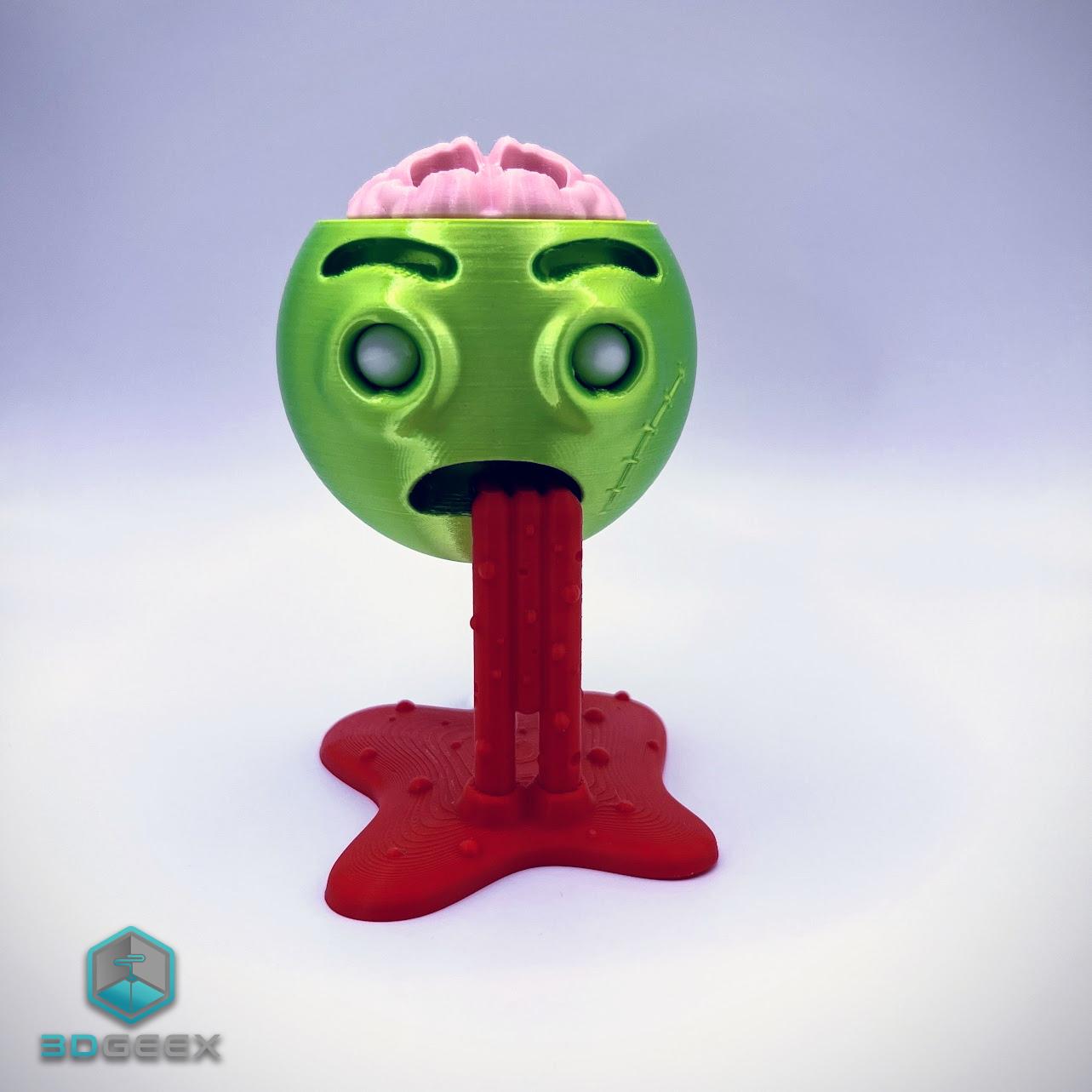 Zombie Emoji Pencil Holder 3d model