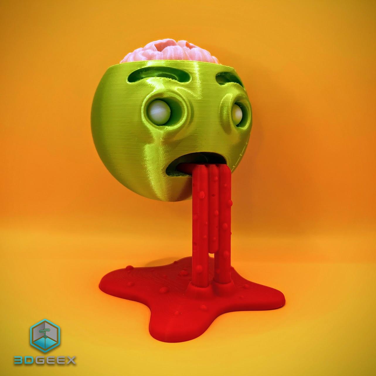 Zombie Emoji Pencil Holder 3d model