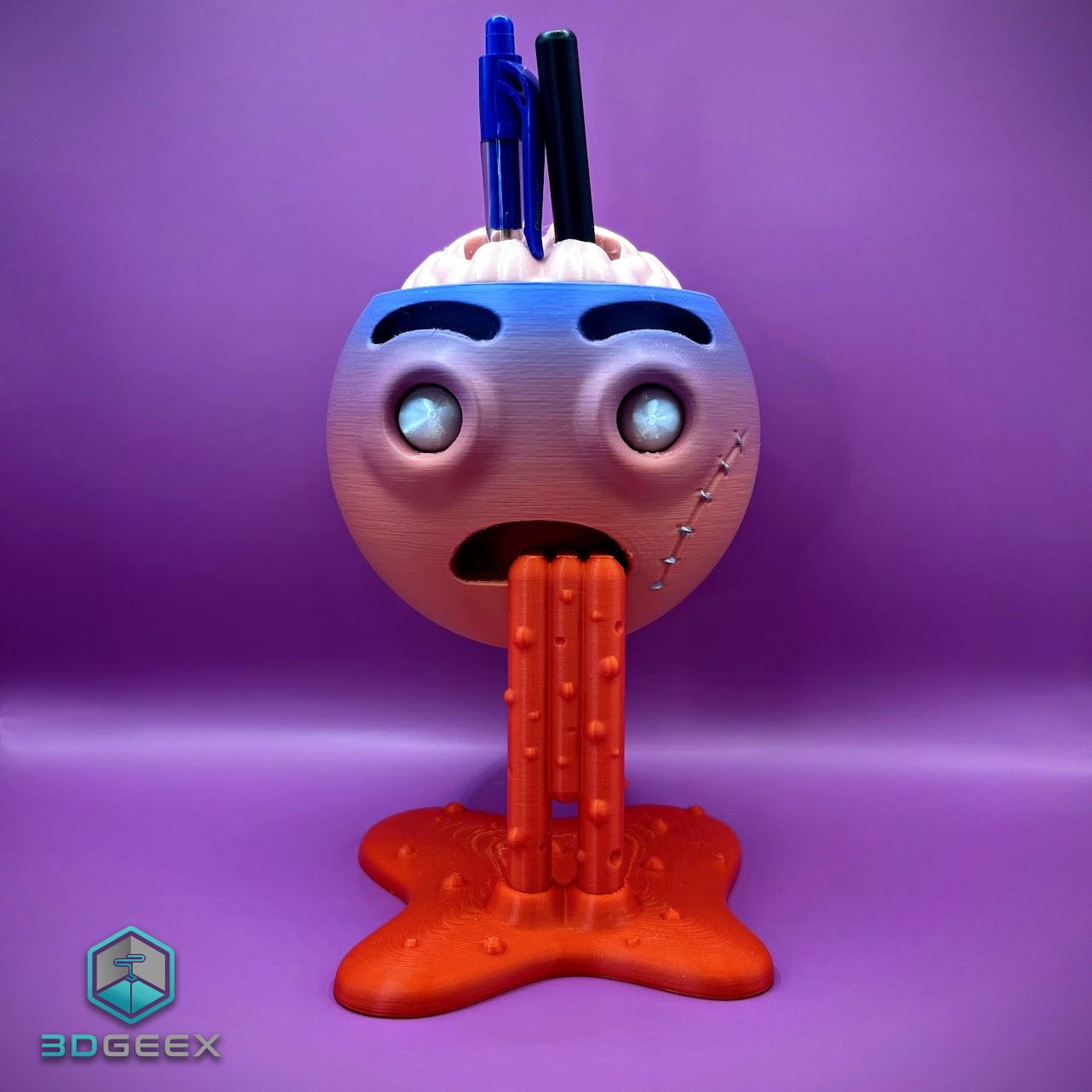 Zombie Emoji Pencil Holder 3d model