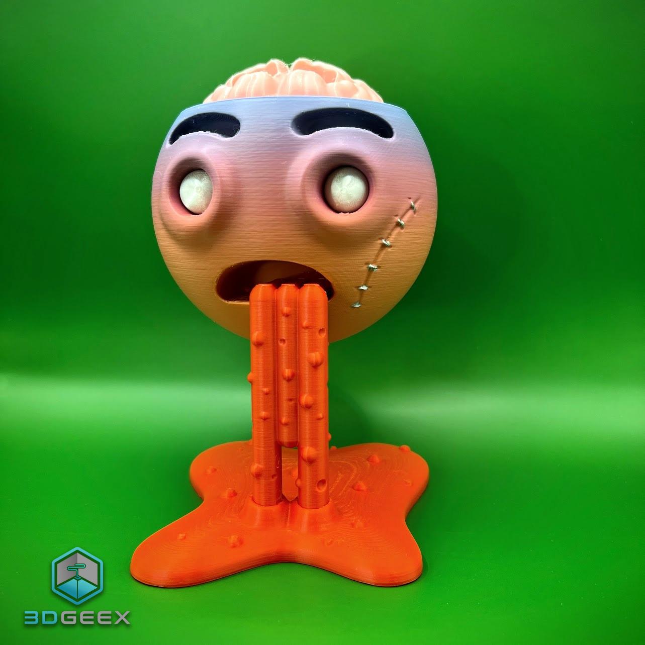 Zombie Emoji Pencil Holder 3d model