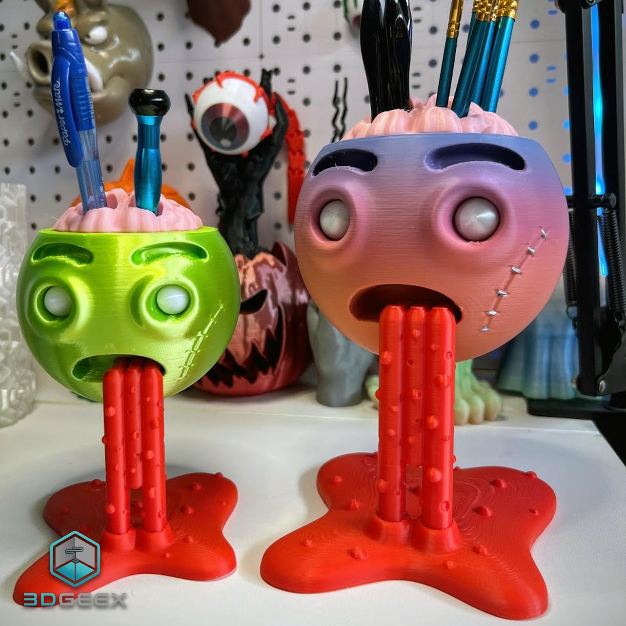 Zombie Emoji Pencil Holder 3d model