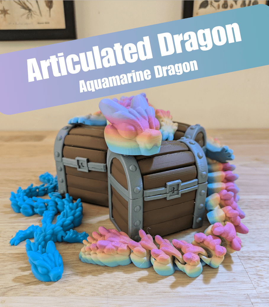 ArticulatedDragon - Aquamarine Dragon 3d model