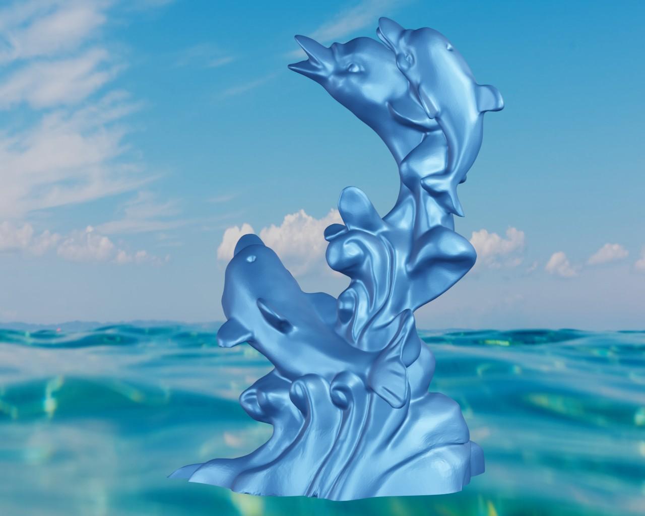 Dolphin and Baby 3d model