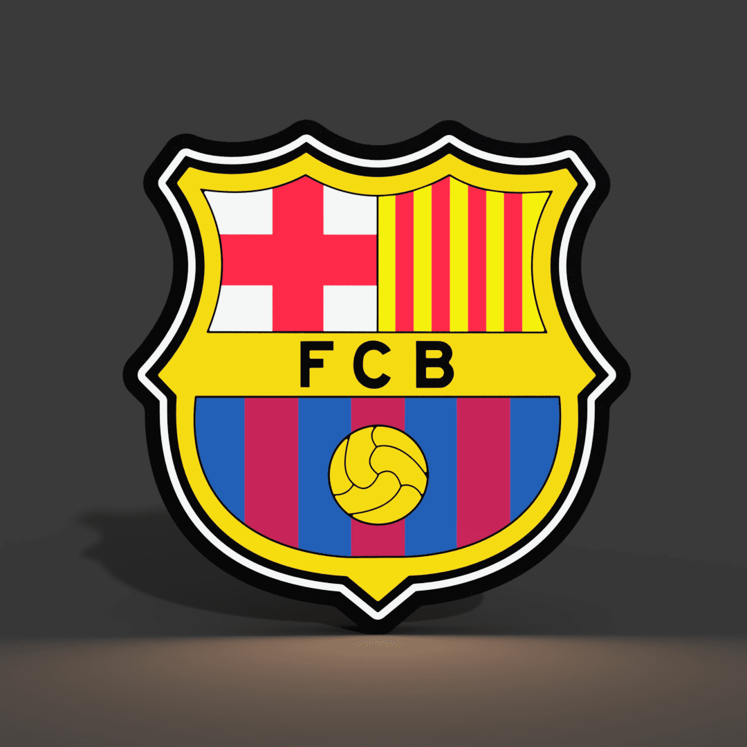 FC Barcelona Customizable Lightbox LED Lamp 3d model