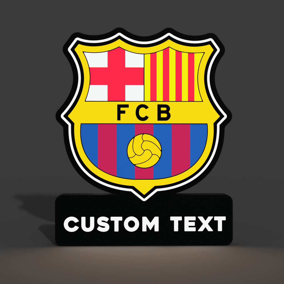 FC Barcelona Customizable Lightbox LED Lamp 3d model