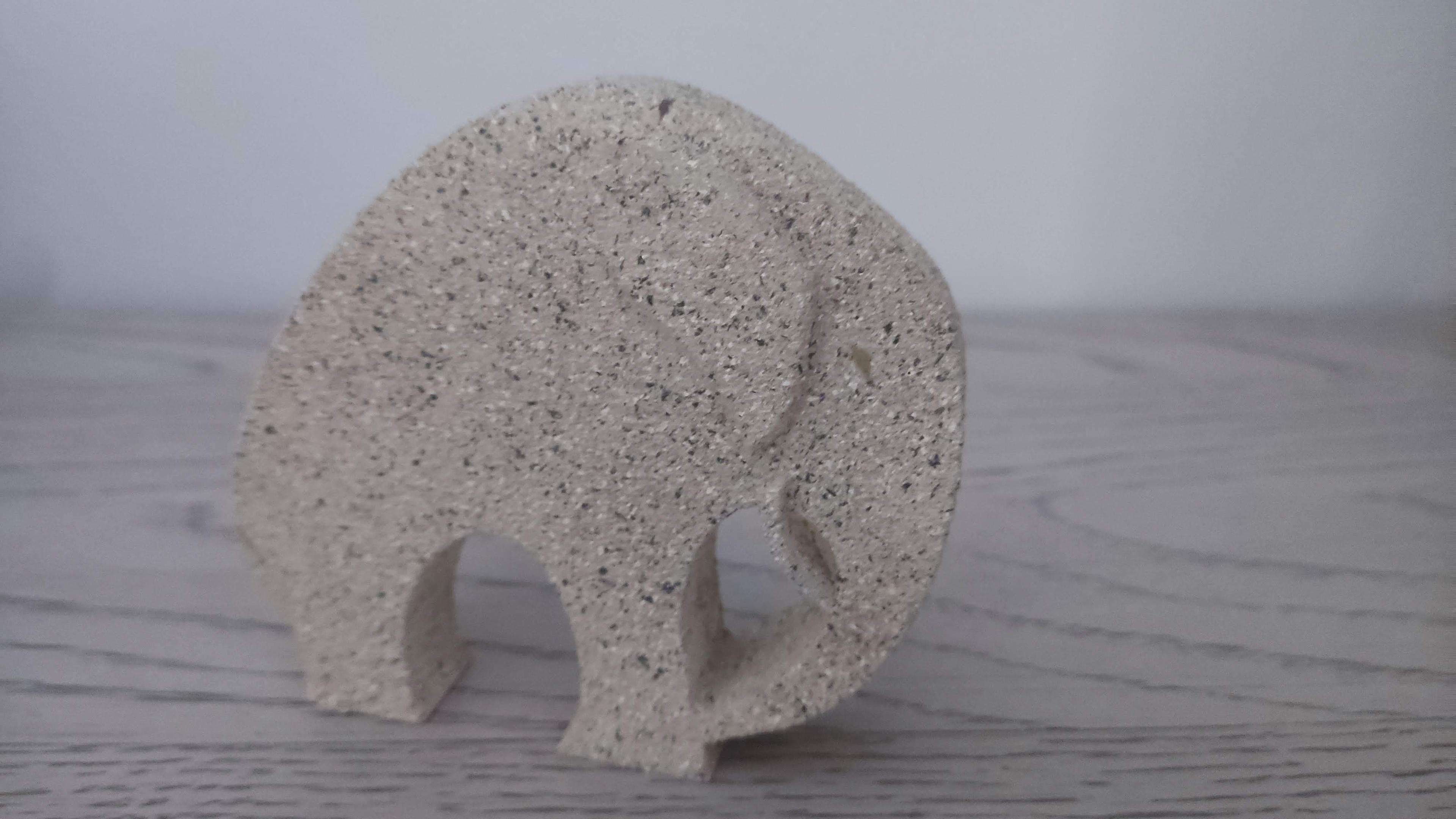 Stylish Elephant - Sprayed with a stone effect spray-can. - 3d model