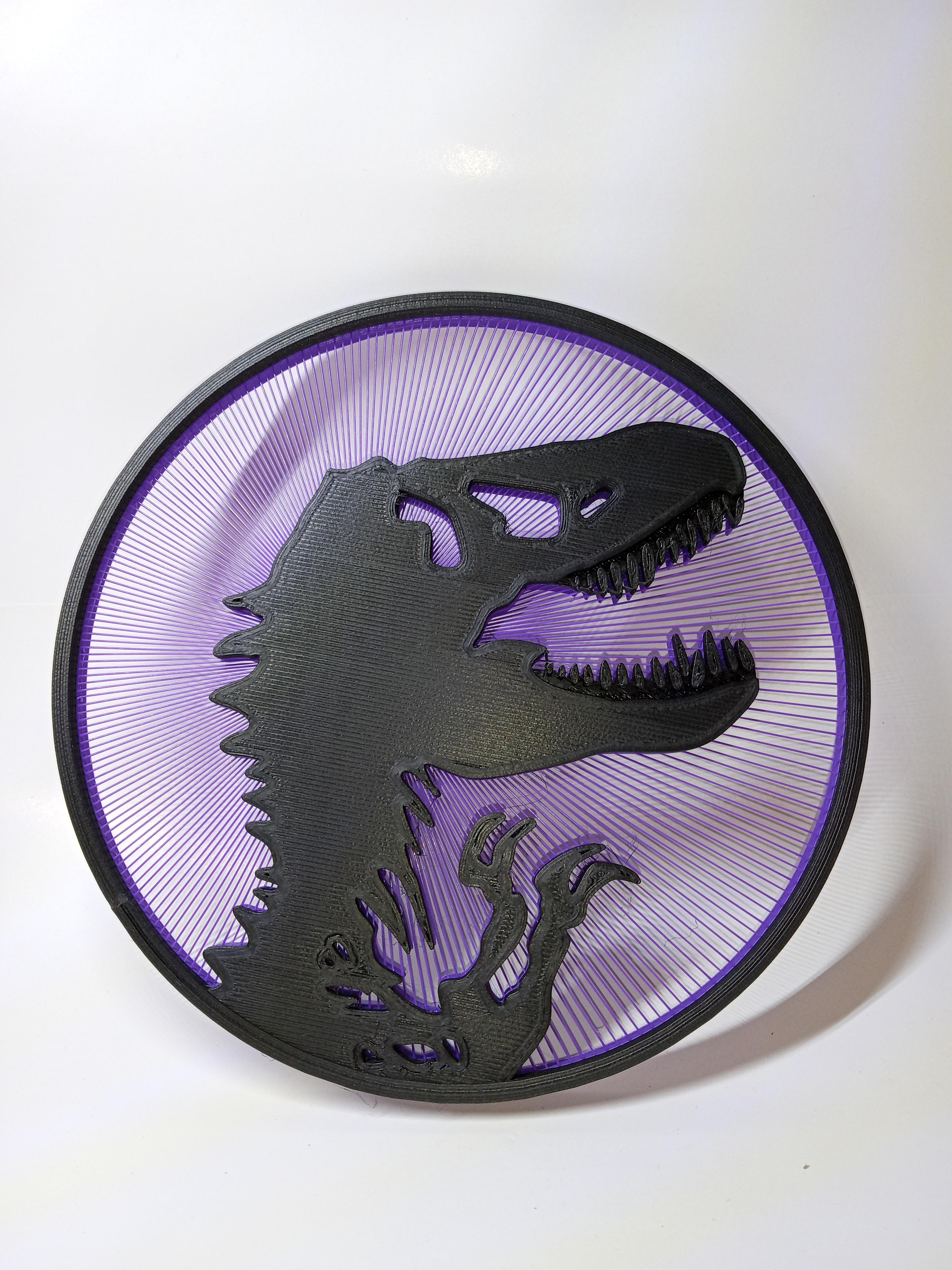 Jurassic Park String Art - another great model from 3dprintbunny , only colors I had :( - 3d model