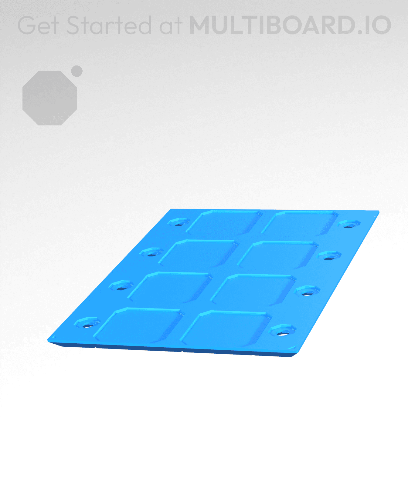 3x4 - Internal Grid - Simple Drawer Stacking Plate 3d model