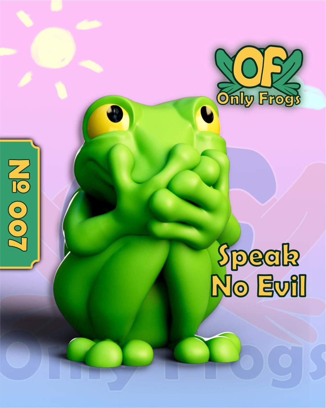 Speak No Evil Frog 3d model