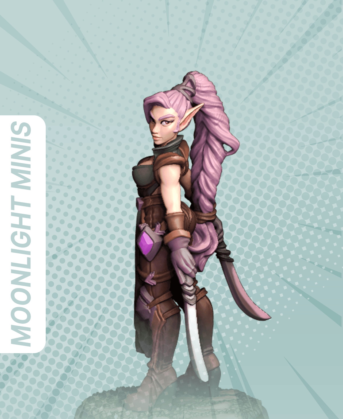 Kaia, the Wood Elf Fighter 3d model