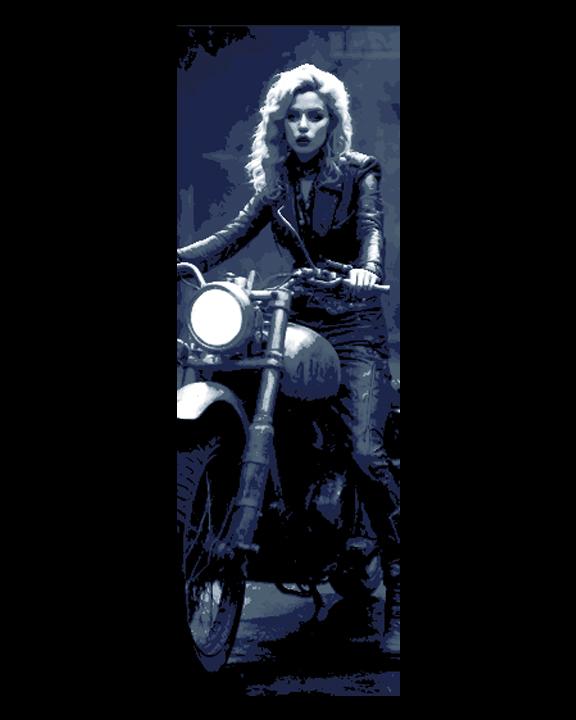 Biker Beauties with their Leather Jackets and Ride - Set of 3 Bookmarks 3d model