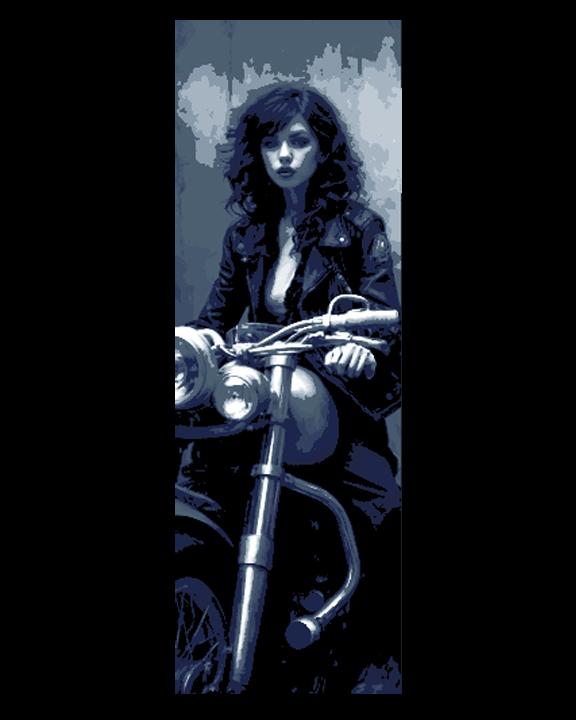 Biker Beauties with their Leather Jackets and Ride - Set of 3 Bookmarks 3d model
