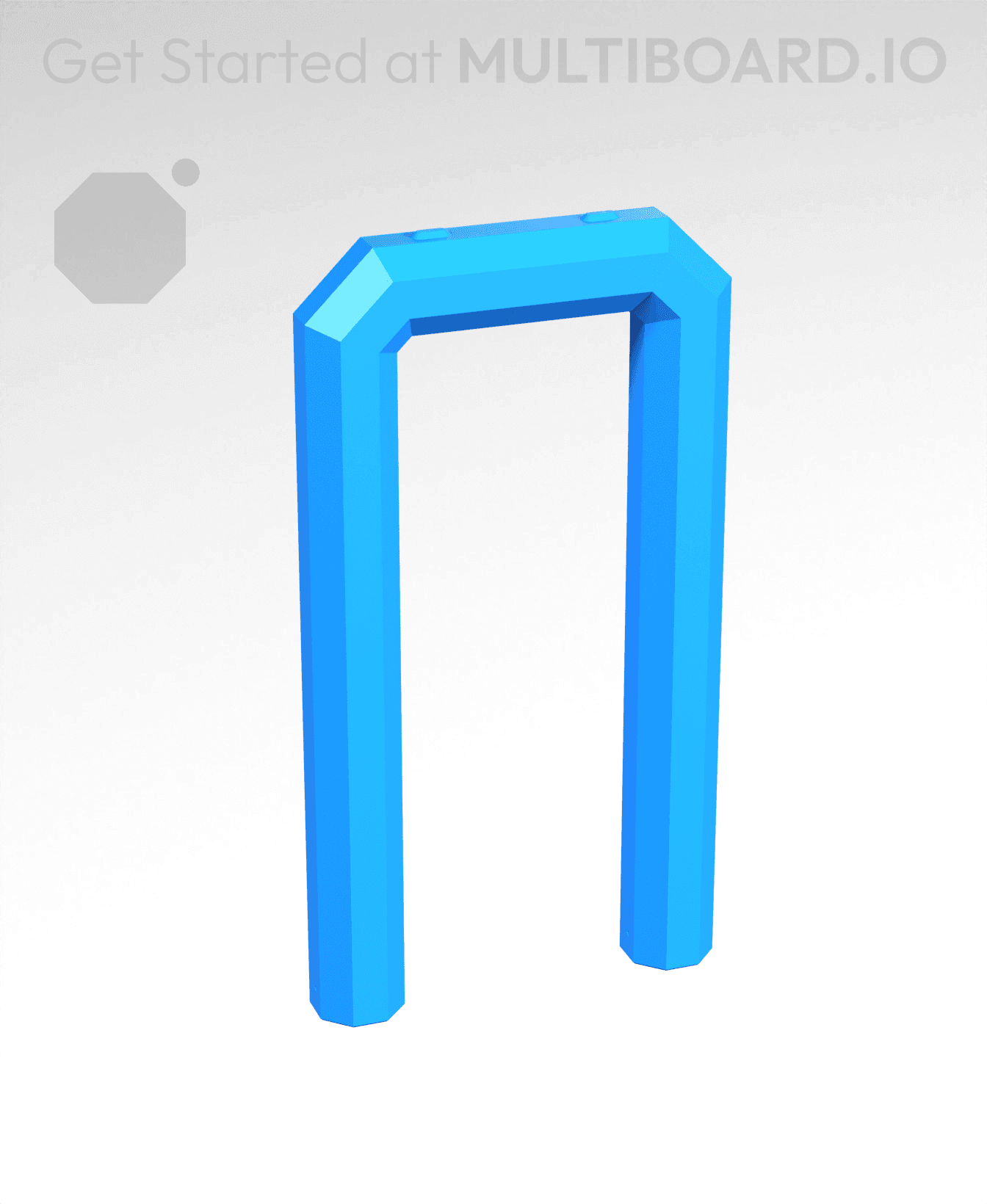 2x2.5H - Stacking Plate Handle 3d model