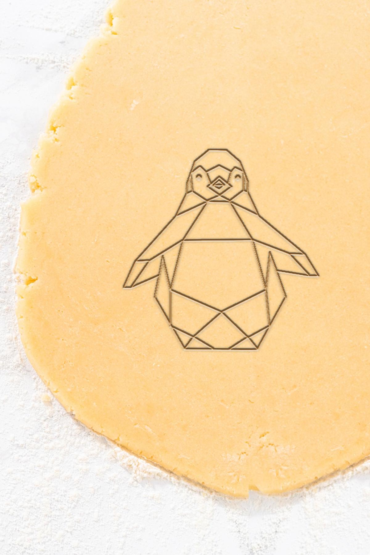 Geometric Penguin Cookie Cutter, Biscuit Cutter 3d model