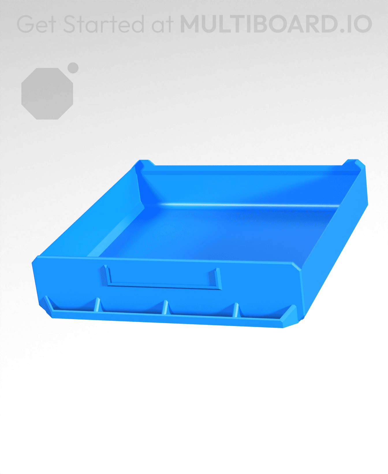 4x1x4-Deep - Multibin Simple Drawer 3d model