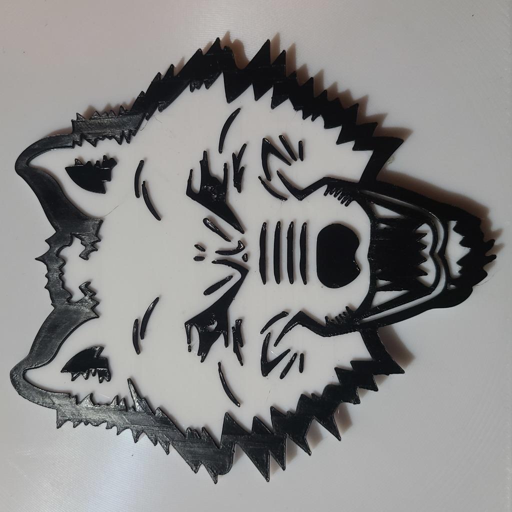 wolf logo 3d model