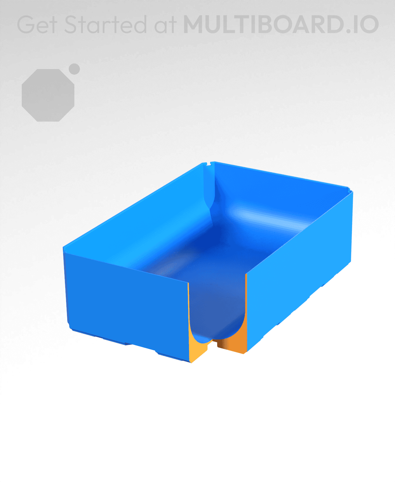 2x3x1 - Full Curved Bin - Multibin Insert 3d model