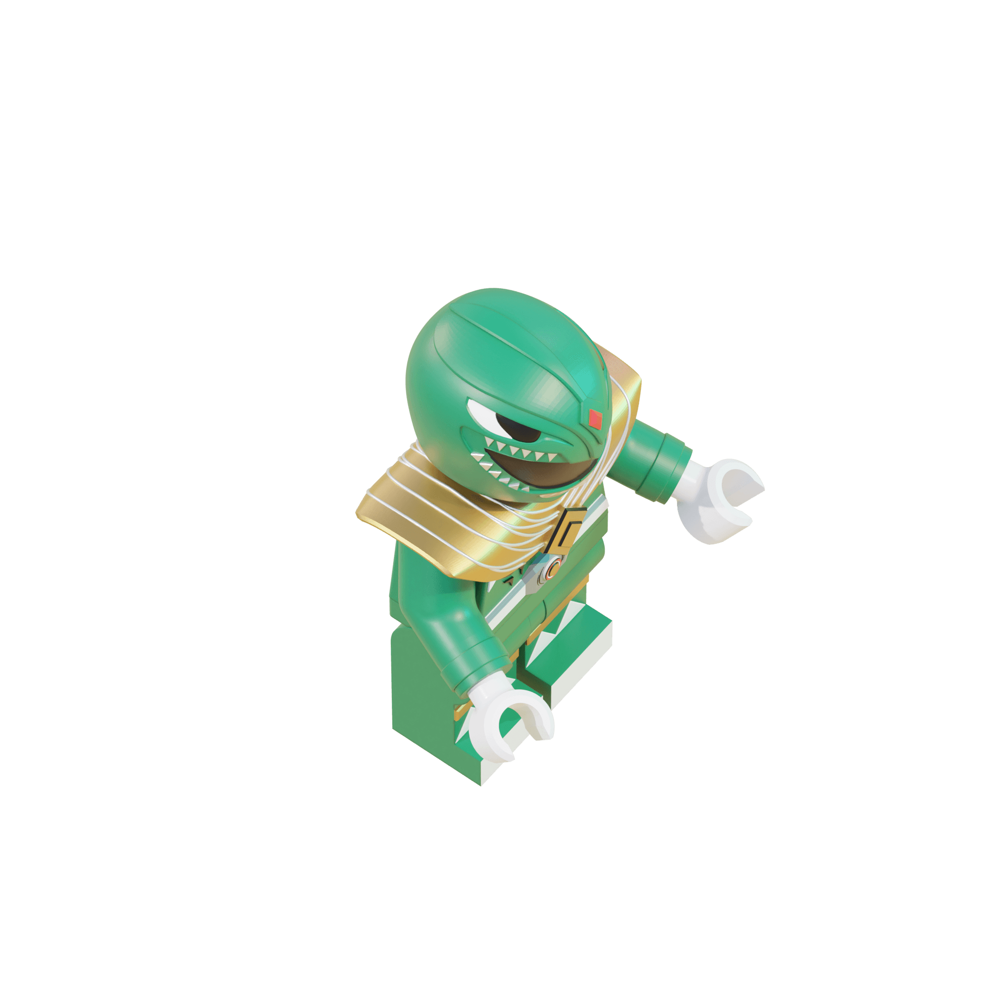 Green Ranger LEGO Figure 3d model