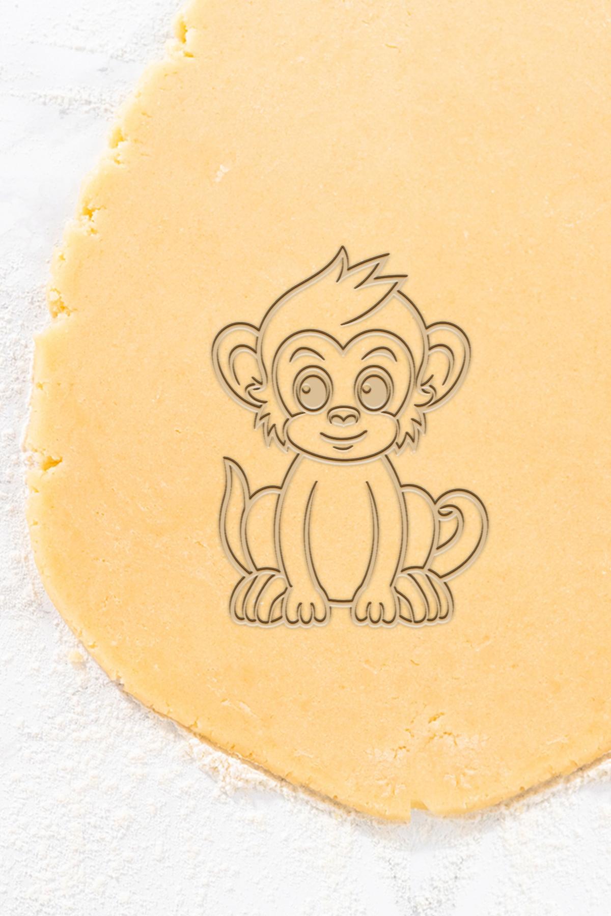 Baby Monkey Cookie Cutter, Biscuit Cutter 3d model