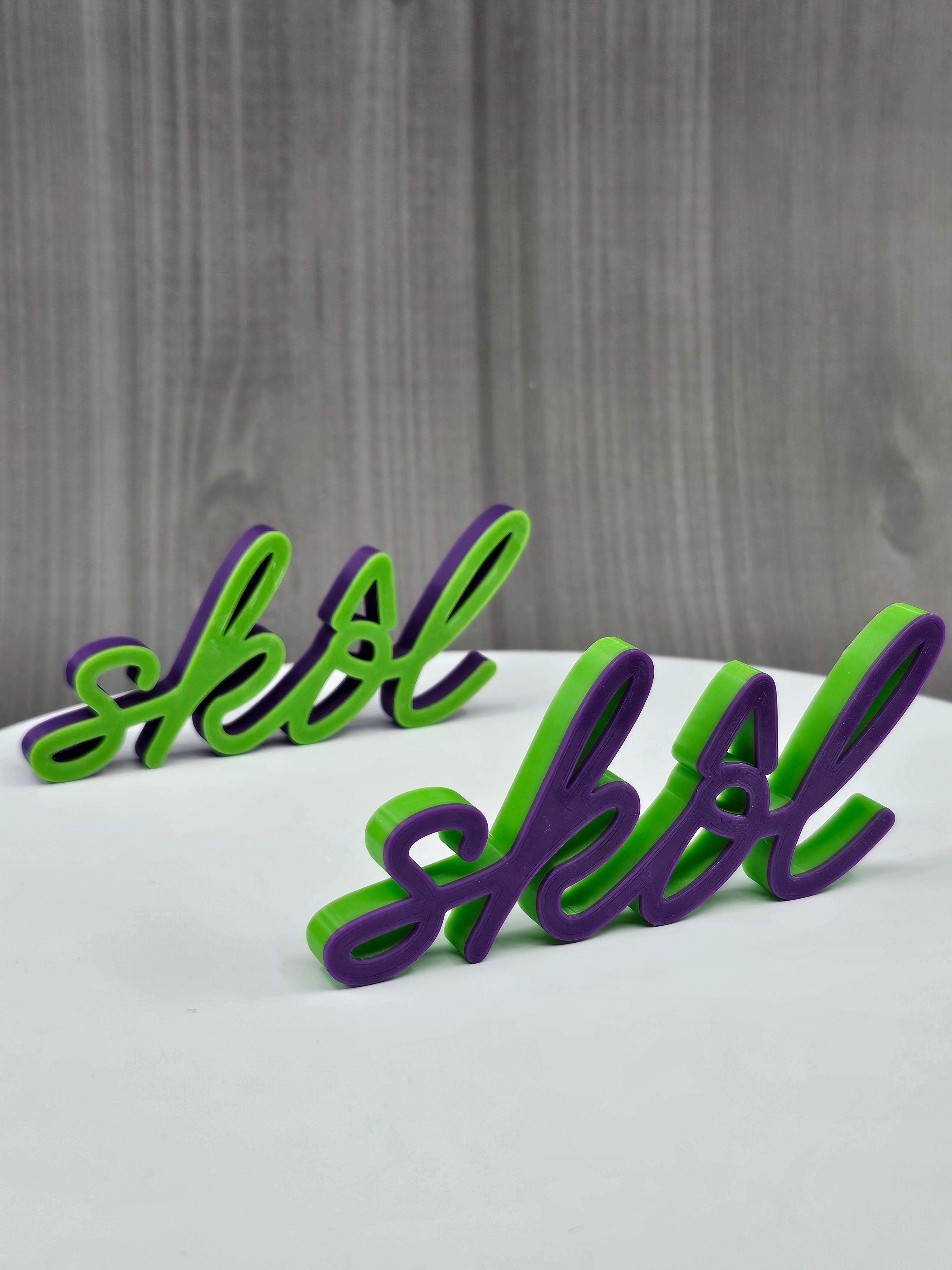 "skôl" word art decor | cheers/skol to FHW 🍻 3d model
