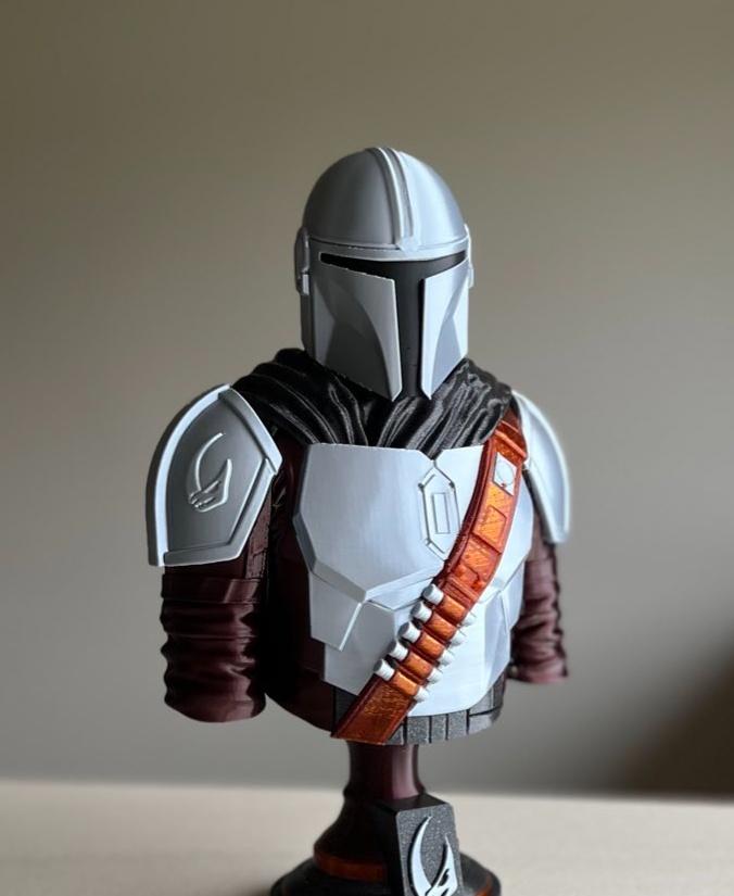 Mandalorian Bust - Printed on the PrusaXL with 5 colors! - 3d model