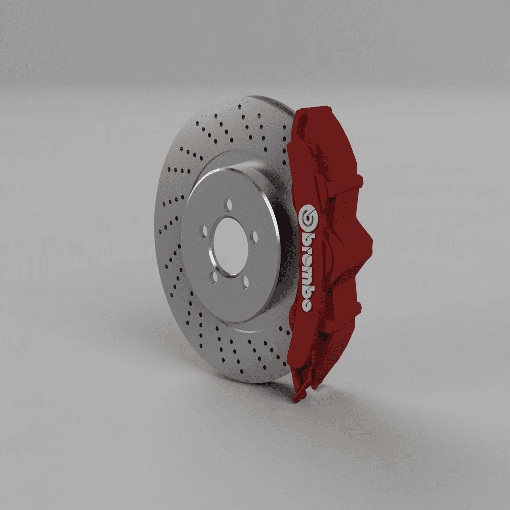 Brembo brake disk and caliper - CHECK NEW DESIGN IN DESCRIPTION 3d model
