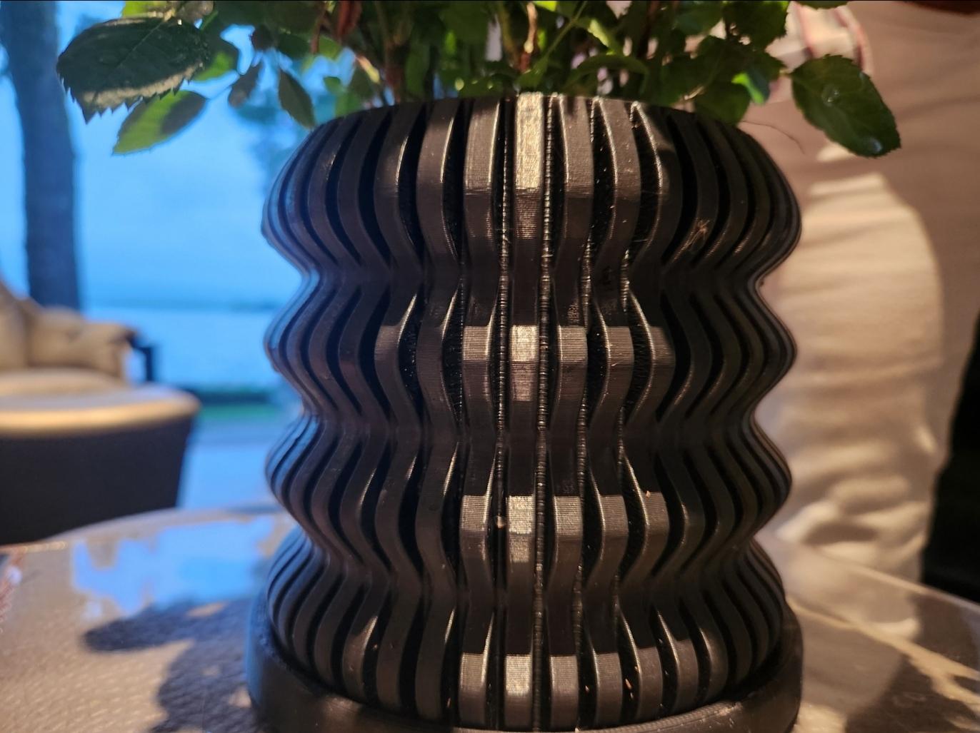 Wavey Pot w/ Plant Plate 3d model